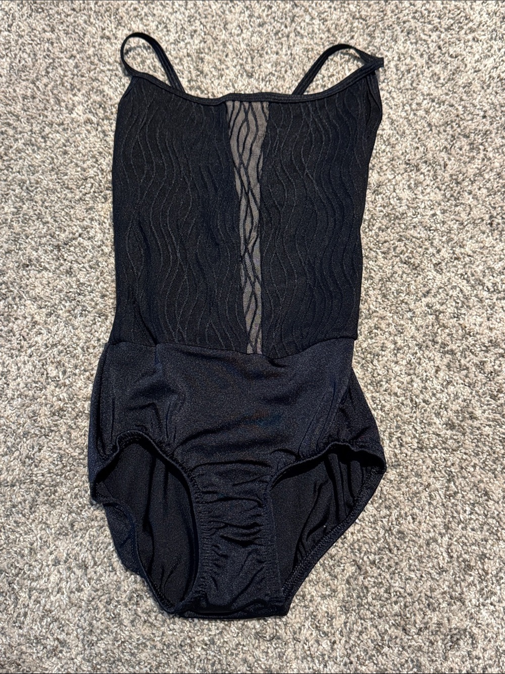 Body Wrappers Black Mesh-Accent Women's Leo